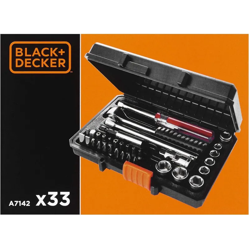 ZESTAW BITÓW I NASADEK BLACK&DECKER 33 ELEMENTY