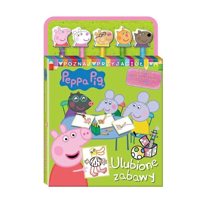 ŚWINKA PEPPA. ULUBIONE ZABAWY. KSIĄŻECZKA Z KREDKAMI