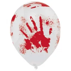 Balony Zakrwawione Ręce 6 Szt.