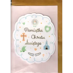 KARNET PAMIĄTKA CHRZTU ŚWIĘTEGO Z KOPERTĄ