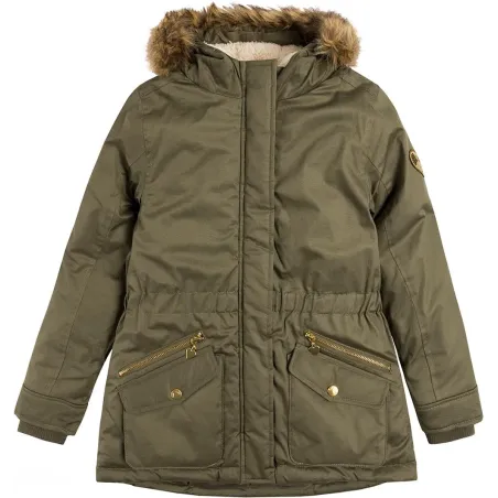 KURTKA DZIEWCZĘCA ZIMOWA PARKA KHAKI ROZMIAR 98 COOL CLUB
