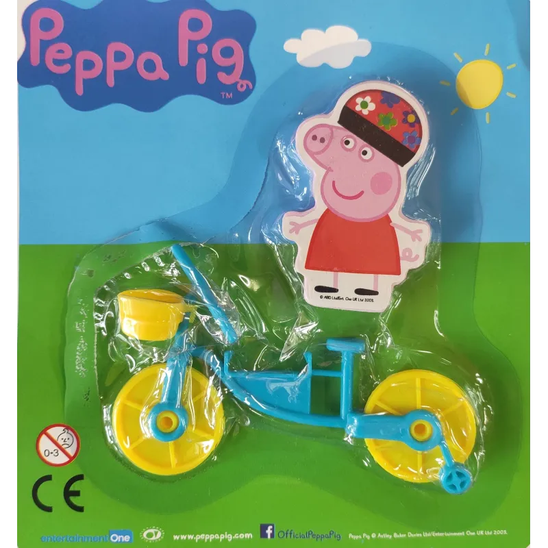 FIGURKA ŚWINKA PEPPA NA ROWERZE PEPPA PIG