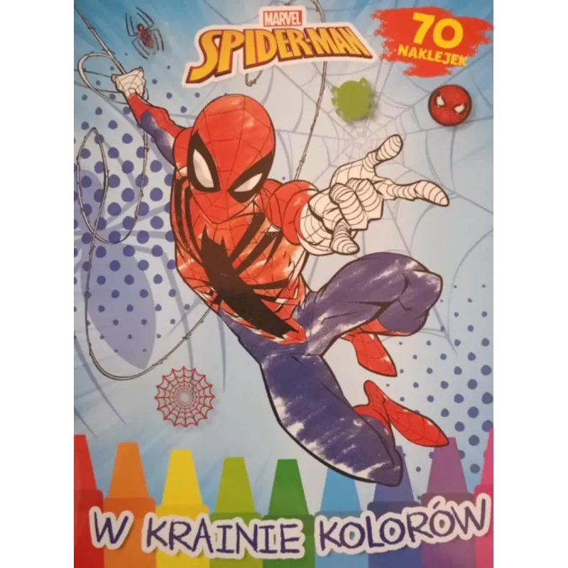 MARVEL SPIDER-MAN. W KRAINIE KOLORÓW. KOLOROWANKA Z NAKLEJKAMI