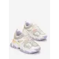 Biało-Zielone Sneakersy Na Tłoczonej Podeszwie Zdobione Licznymi Wstawkami Rozmiar 39 Biało-Zielone Sneakersy Na Tłoczonej Podeszwie Zdobione Licznymi Wstawkami Rozmiar 39