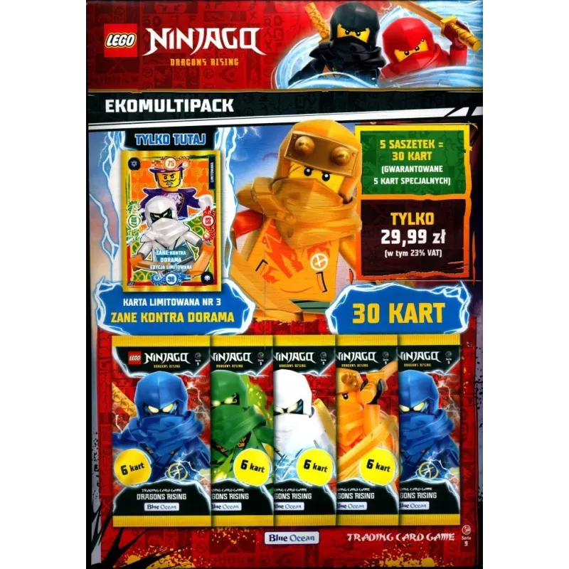 LEGO NINJAGO DRAGONS RISING EKOMULTIPACK 5 SZASZETEK 30 KART