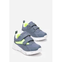 NIEBIESKIE BUTY SPORTOWE NA PODESZWIE Z DIODAMI I RZEPEM ROZMIAR 28