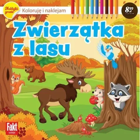 ZWIERZĄTKA Z LASU. KOLORUJĘ I NAKLEJAM