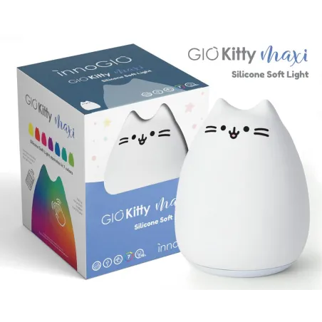 SILIKONOWA LAMPKA NOCNA DLA DZIECI NA PILOTA INNOGIO GIOKITTY MAXI