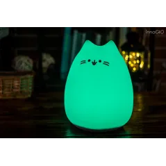 SILIKONOWA LAMPKA NOCNA DLA DZIECI NA PILOTA INNOGIO GIOKITTY MAXI