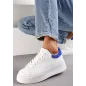 Biało-Niebieskie Sneakersy Na Platformie Rozmiar 37 Biało-Niebieskie Sneakersy Na Platformie Rozmiar 37