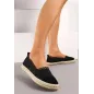 Czarne Koronkowe Espadryle Rozmiar 38