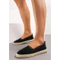Czarne Koronkowe Espadryle Rozmiar 38