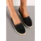Czarne Koronkowe Espadryle Rozmiar 38