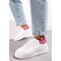 Białe Sneakersy Z Fuksjowym Zapiętkiem Na Platformie Rozmiar 37 Ii Gatunek Białe Sneakersy Z Fuksjowym Zapiętkiem Na Platformie Rozmiar 37 Ii Gatunek