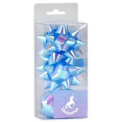 ZIMOWE JEDNOROŻCE ZESTAW DO PAKOWANIA PREZENTÓW WSTĄŻKA + 2 ROZETKI UNICORN
