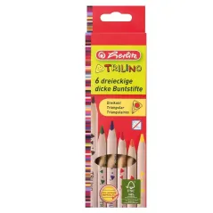 KREDKI OŁÓWKOWE TRIO HERLITZ 6 KOLORÓW - Herlitz