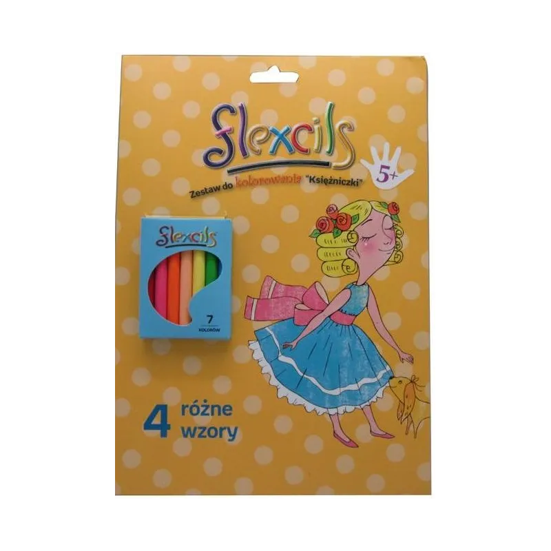 KSIĘŻNICZKI KOLOROWANKI + KREDKI FLEXCILS 5+ - Ausino