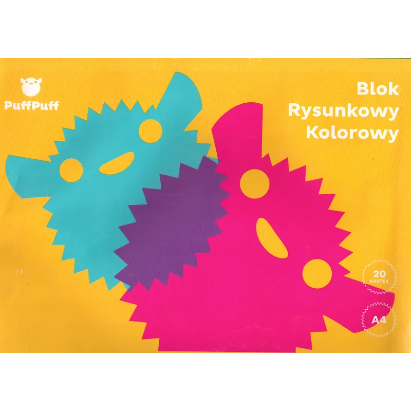BLOK RYSUNKOWY Z KOLOROWYMI KARTKAMI 20 ARKUSZY A4 INTERDRUK