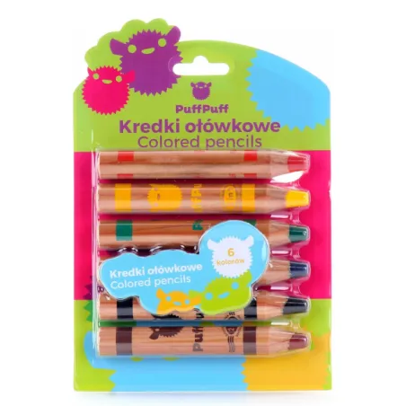 KREDKI OŁÓWKOWE XL 6 KOLORÓW