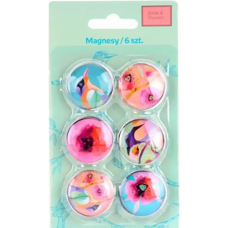 MAGNESY SZKLANE NA LODÓWKĘ 6 SZT.