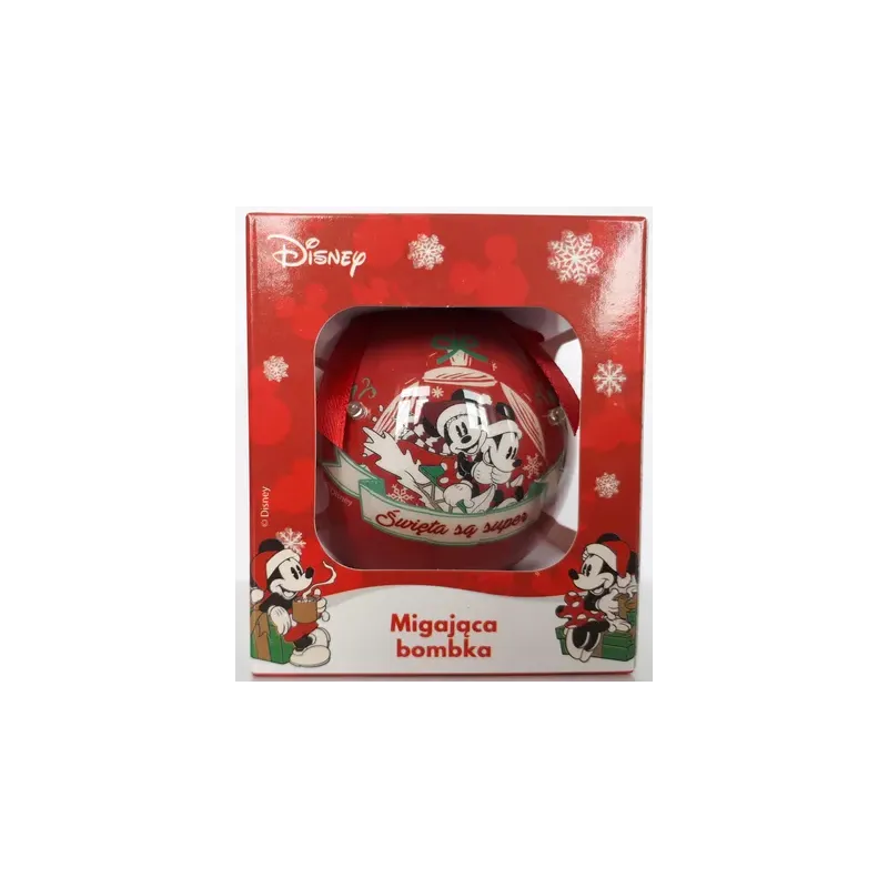 MIGAJĄCA BOMBKA LED DISNEY MICKEY ŚWIĘTA SĄ SUPER