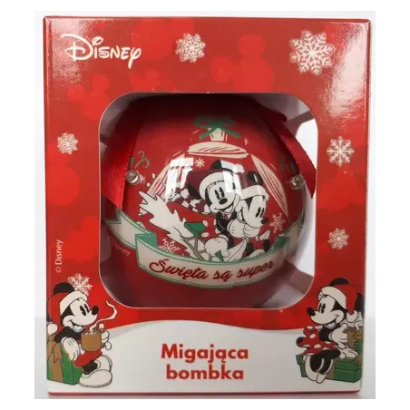 MIGAJĄCA BOMBKA LED DISNEY MICKEY ŚWIĘTA SĄ SUPER