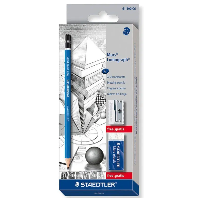 OŁÓWKI SZEŚCIOKĄTNE STAEDTLER 6 SZTUK