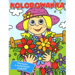OGRODNICZKA. POSTACIE Z RUCHOMYMI OCZKAMI. KOLOROWANKA