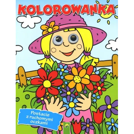 OGRODNICZKA. POSTACIE Z RUCHOMYMI OCZKAMI. KOLOROWANKA