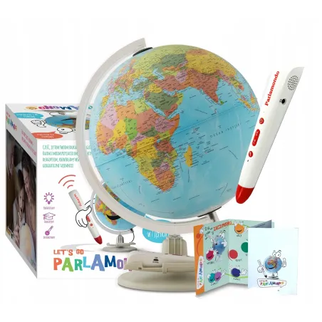 GLOBUS EDUKACYJNY INTERAKTYWNY PODŚWIETLANY PARLAMONDO 30CM II GATUNEK