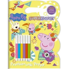 ŚWIKA PEPPA. SUPERKOLORY. PRZEBIERANKI PEPPY. KOLOROWANKA Z FLAMASTRAMI