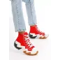 Czerwone Sneakersy Za Kostkę Na Platformie Z Wypustkami Rozmiar 38 Czerwone Sneakersy Za Kostkę Na Platformie Z Wypustkami Rozmiar 38