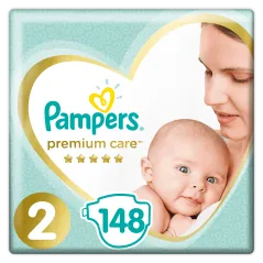 PIELUSZKI PAMPERS PREMIUM CARE ROZMIAR 2 148 SZT 4-8KG - Procter & Gamble