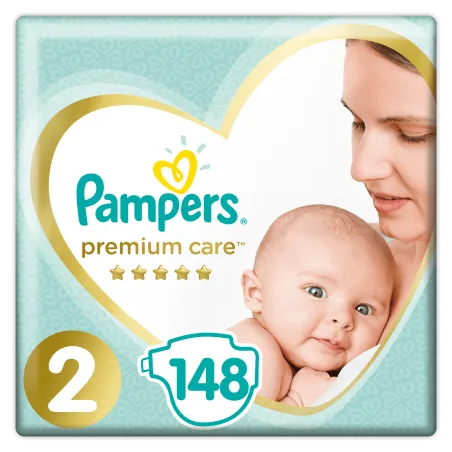 Pieluszki Pampers Premium Care Rozmiar 2 148 Szt 4-8Kg