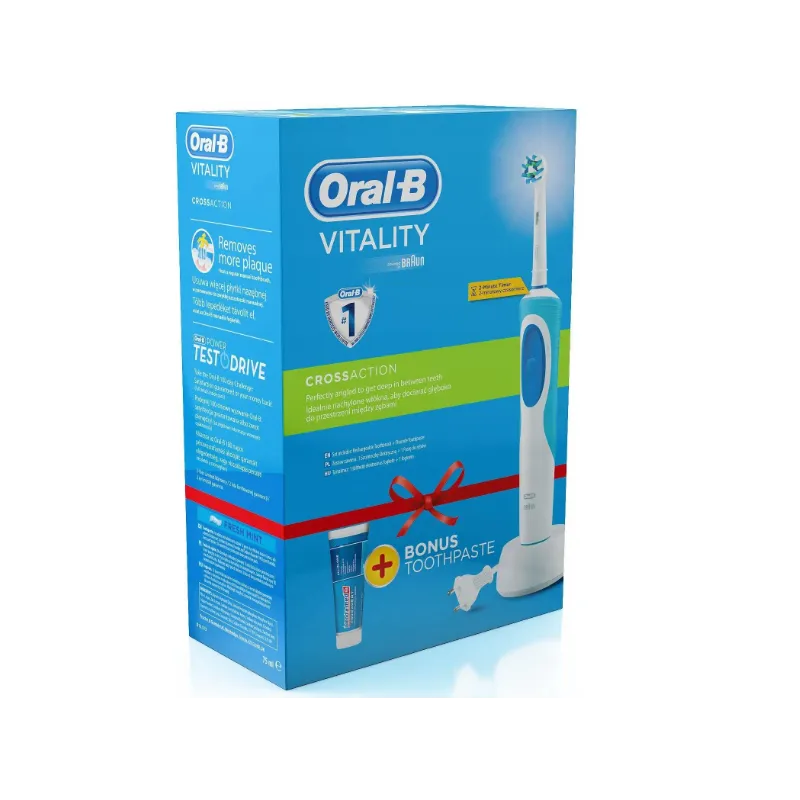 SZCZOTECZKA ELEKTRYCZNA ORAL-B VITALITY CROSS ACTION + PASTA BLEND-A-MED AIO KRATOS 75 ML