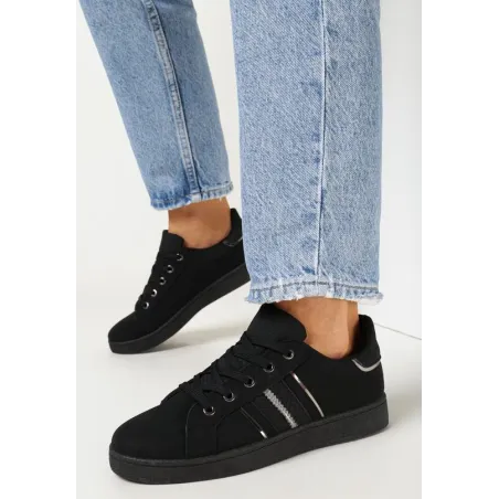 Czarne Sneakersy Z Wstawkami Rozmiar 36 Czarne Sneakersy Z Wstawkami Rozmiar 36