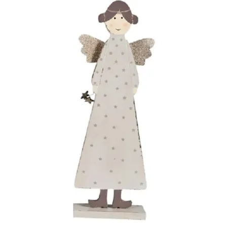 DREWNIANA FIGURKA DZIEWCZYNKA ANIOŁEK 35 CM