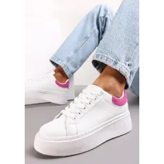 SNEAKERSY Z KOLOROWYM ZAPIĘTKIEM NA PLATFORMIE  ROZMIAR 37 II GATUNEK
