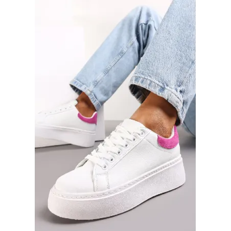 SNEAKERSY Z KOLOROWYM ZAPIĘTKIEM NA PLATFORMIE  ROZMIAR 37 II GATUNEK