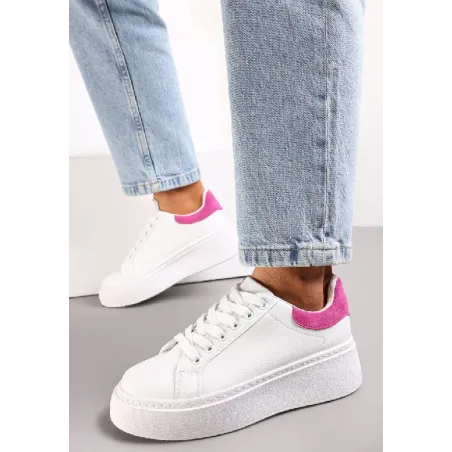 Sneakersy Z Kolorowym Zapiętkiem Na Platformie  Rozmiar 37 Ii Gatunek