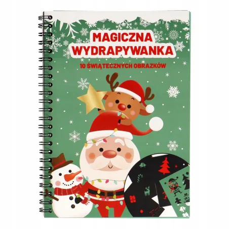 ŚWIĄTECZNA WYDRAPYWANKA Z SZABLONAMI 3+