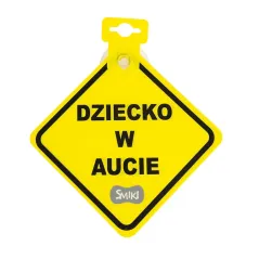 OSTRZEGAWCZA ZAWIESZKA DO AUTA DZIECKO W AUCIE SMIKI