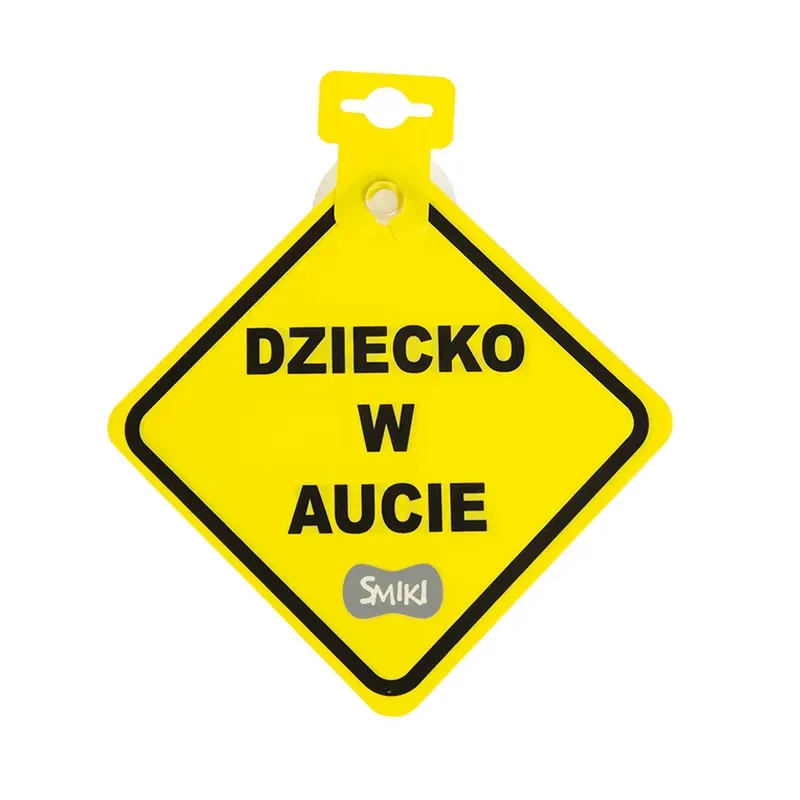 OSTRZEGAWCZA ZAWIESZKA DO AUTA DZIECKO W AUCIE SMIKI