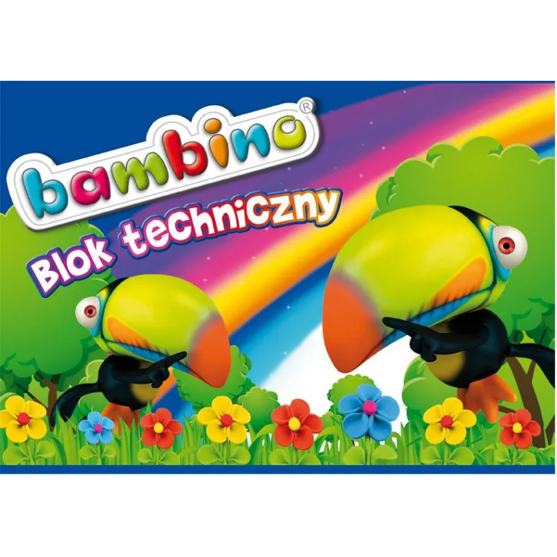 BLOK TECHNICZNY BIAŁY 10 ARKUSZY A4 BAMBINO
