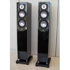 KOLUMNY GŁOŚNIKOWE PODŁOGOWE STEREO ELAC FS247 CZARNE UZYWANE