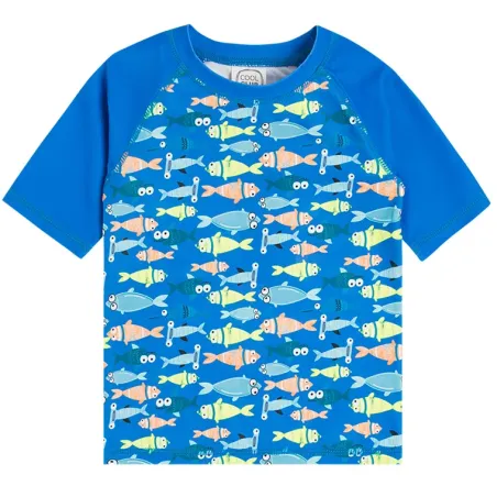 T-SHIRT KĄPIELOWY CHŁOPIĘCY RYBY ROZMIAR 98 COOL CLUB
