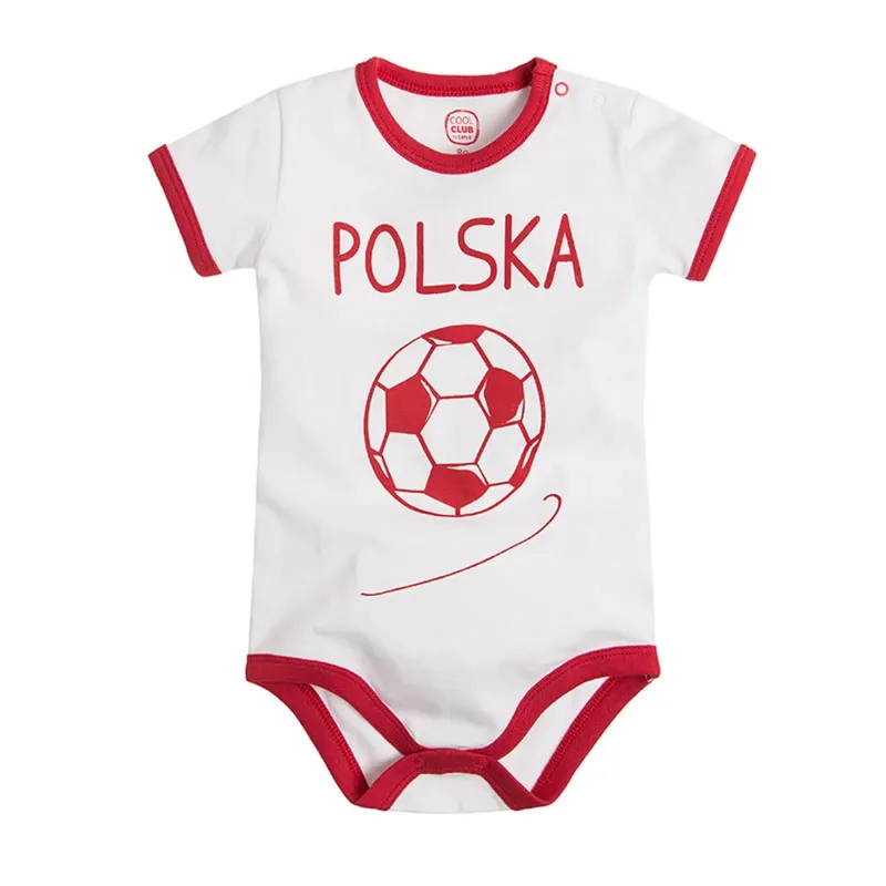 BODY CHŁOPIĘCE Z KRÓTKIM RĘKAWEM BIAŁE POLSKA ROZMIAR 68 COOL CLUB