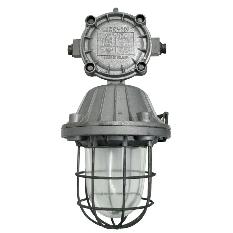 LAMPA PRZEMYSŁOWA Z REFLEKTOREM 125W OPRAWA PRZECIWWYBUCHOWA Z REFLEKTOREM OMP-125 SZARA IP54