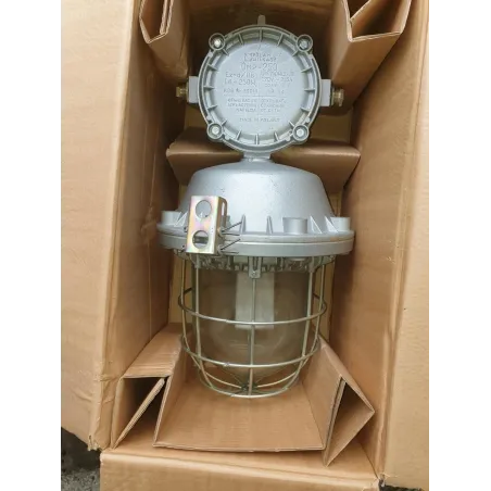 Lampa Przemysłowa Z Reflektorem 125W Oprawa Przeciwwybuchowa Z Reflektorem Omp-125 Szara Ip54