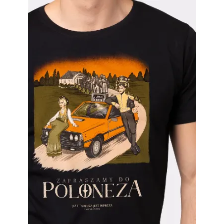 Koszulka Męska Polonez Czarna Rozmiar L